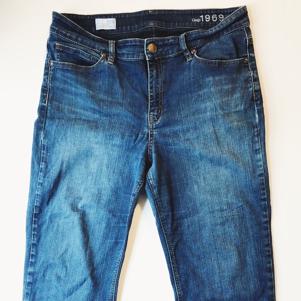 GAP 1969 High Rise Cropped Straight Jeans